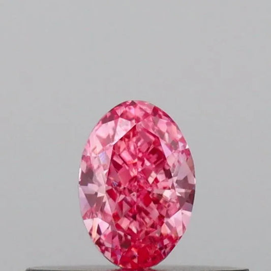 0.23ct Oval Lab Grown Diamond (Colour Fancy Vivid Pink, Clarity VVS2, IGI Certified)
