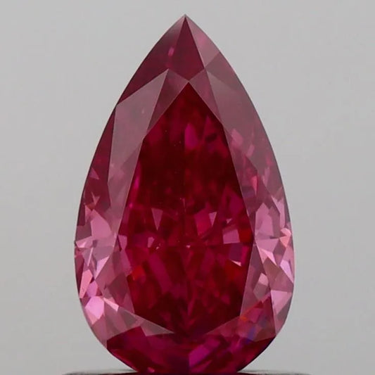 0.80ct Pear Lab Grown Diamond (Colour Fancy Vivid Pink, Clarity VS1, IGI Certified)