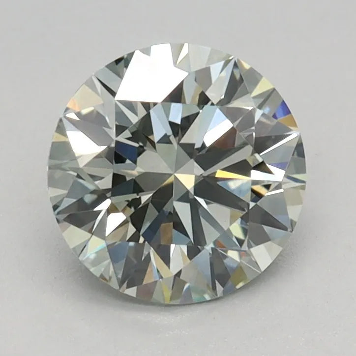 0.91ct Round Lab Grown Diamond (Colour Fancy Green, Clarity VVS2, Cut ID, IGI Certified)