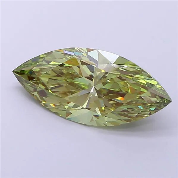 3.42ct Marquise Lab Grown Diamond (Colour Fancy Vivid Green, Clarity VS1, IGI Certified)