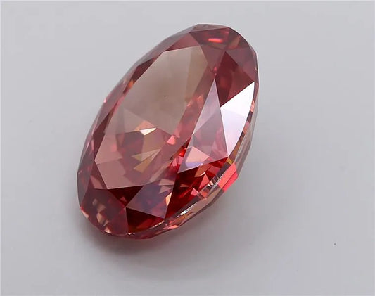 12.41ct Oval Lab Grown Diamond (Colour Fancy Vivid Pink, Clarity VS1, IGI Certified)