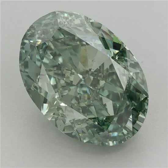 6.49ct Oval Lab Grown Diamond (Colour Fancy Vivid Green, Clarity VS1, IGI Certified)