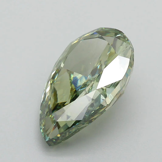 7.51ct Pear Lab Grown Diamond (Colour Fancy Vivid Green, Clarity VS1, IGI Certified)