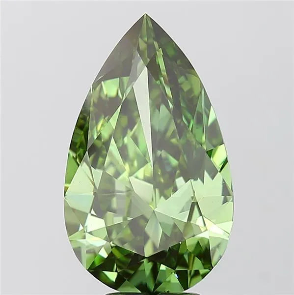 5.03ct Pear Lab Grown Diamond (Colour Fancy Vivid Green, Clarity VS2, IGI Certified)