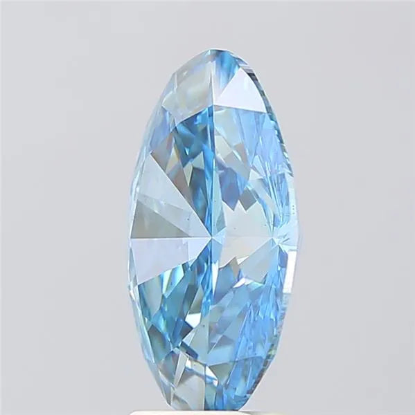 4.50ct Oval Lab Grown Diamond (Colour Fancy Vivid Blue, Clarity VS2, IGI Certified)