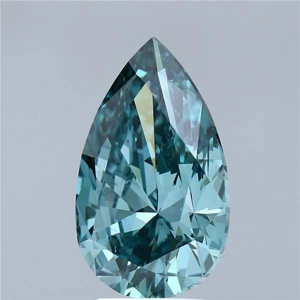 4.00ct Pear Lab Grown Diamond (Colour Fancy Vivid Green, Clarity VS1, IGI Certified)