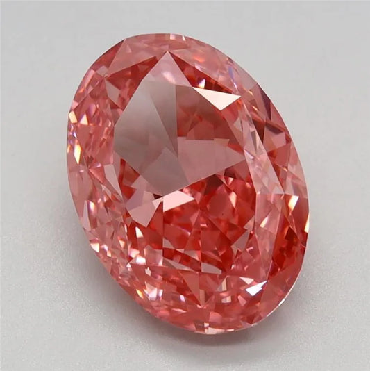 2.54ct Oval Lab Grown Diamond (Colour Fancy Vivid Pink, Clarity VVS2, IGI Certified)