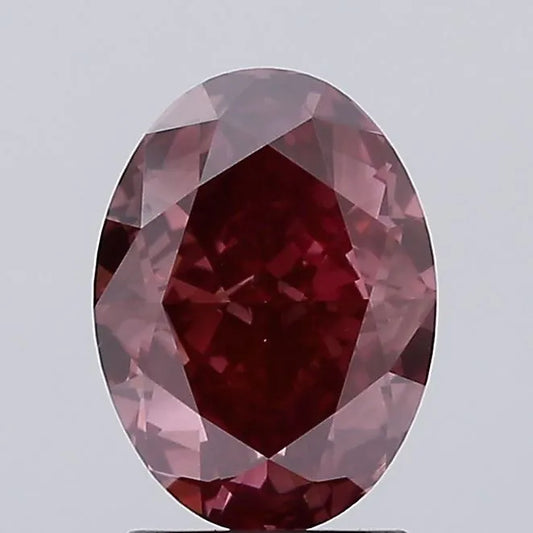 2.09ct Oval Lab Grown Diamond (Colour Fancy Deep Pink, Clarity VS1, IGI Certified)