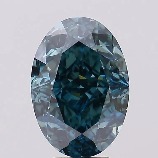 7.05ct Oval Lab Grown Diamond (Colour Fancy Vivid Green, Clarity VS1, IGI Certified)