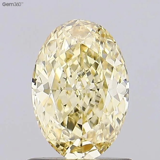 1.00ct Oval Lab Grown Diamond (Colour Fancy Light Yellow, Clarity VVS2, IGI Certified)