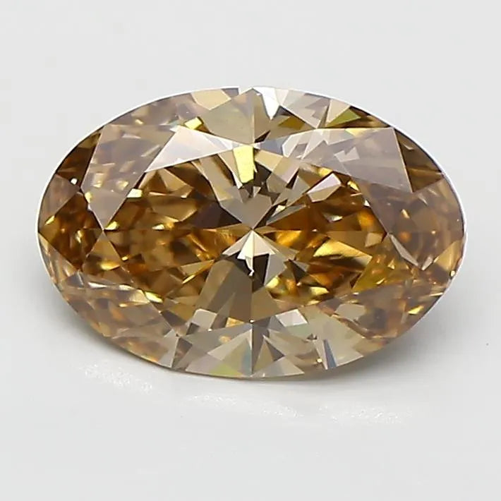 1.30ct Oval Lab Grown Diamond (Colour Fancy Brown, Clarity VVS2, IGI Certified)