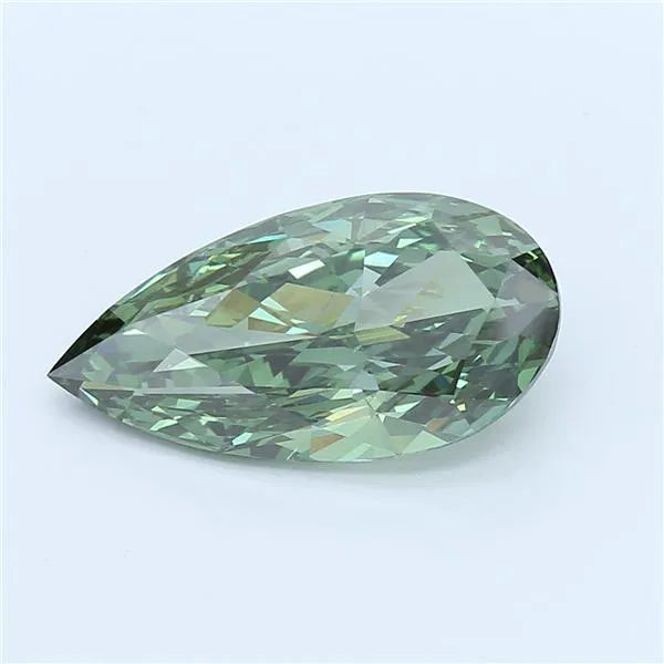 5.02ct Pear Lab Grown Diamond (Colour Fancy Vivid Green, Clarity VS1, IGI Certified)