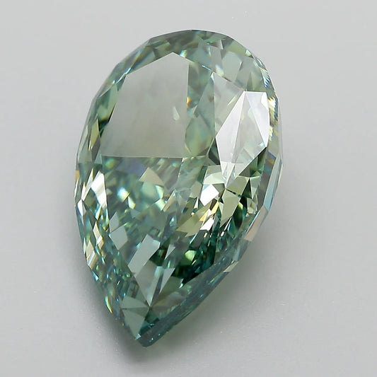 8.40ct Pear Lab Grown Diamond (Colour Fancy Vivid Green, Clarity VS1, IGI Certified)