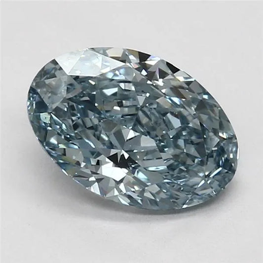 2.60ct Oval Lab Grown Diamond (Colour Fancy Vivid Blue, Clarity VS1, IGI Certified)