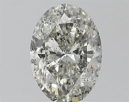 1.70ct Oval Natural Diamond (Colour J, Clarity I1, Cut VG, IGI Certified)