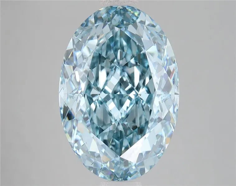 4.40ct Oval Lab Grown Diamond (Colour Fancy Vivid Green, Clarity VS1, IGI Certified)