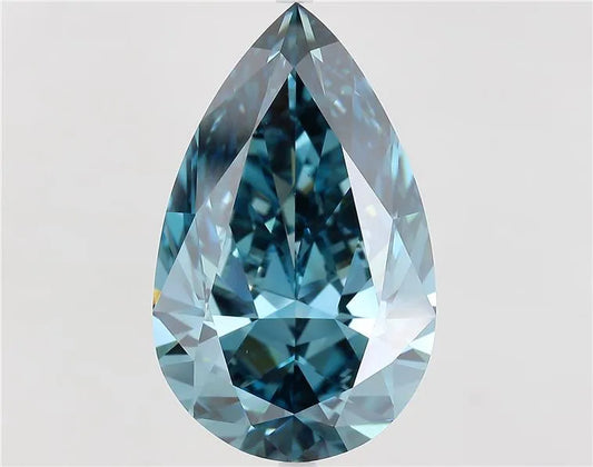 16.02ct Pear Lab Grown Diamond (Colour Fancy Vivid Blue, Clarity VS1, IGI Certified)