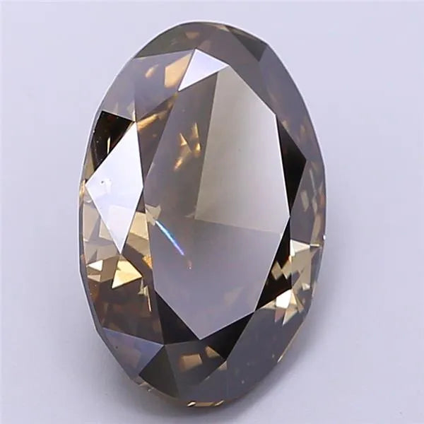 4.02ct Oval Lab Grown Diamond (Colour Fancy Yellowish Gray, Clarity VS1, IGI Certified)