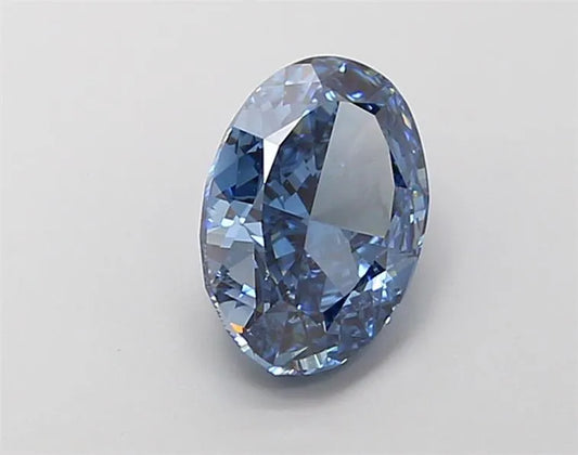 2.03ct Oval Lab Grown Diamond (Colour Fancy Vivid Blue, Clarity VVS2, IGI Certified)