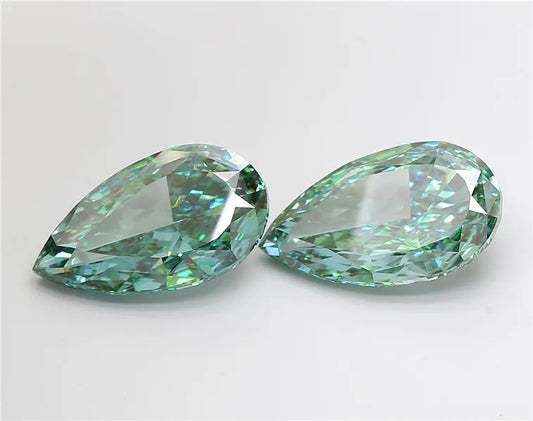 15.09ct Pear Lab Grown Diamond (Colour Fancy Vivid Green, Clarity VS1, IGI Certified)