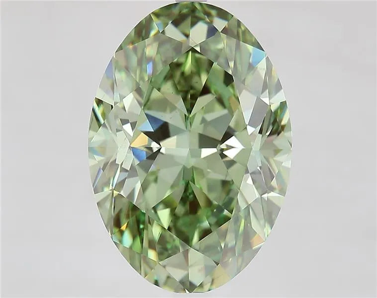 9.20ct Oval Lab Grown Diamond (Colour Fancy Vivid Green, Clarity VS2, IGI Certified)