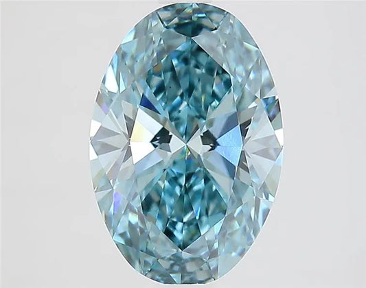2.04ct Oval Lab Grown Diamond (Colour Fancy Intense Green, Clarity VS1, IGI Certified)