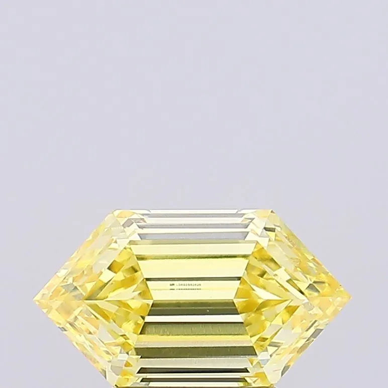 2.05ct Hexagonal Lab Grown Diamond (Colour Fancy Intense Yellow, Clarity VVS2, IGI Certified)