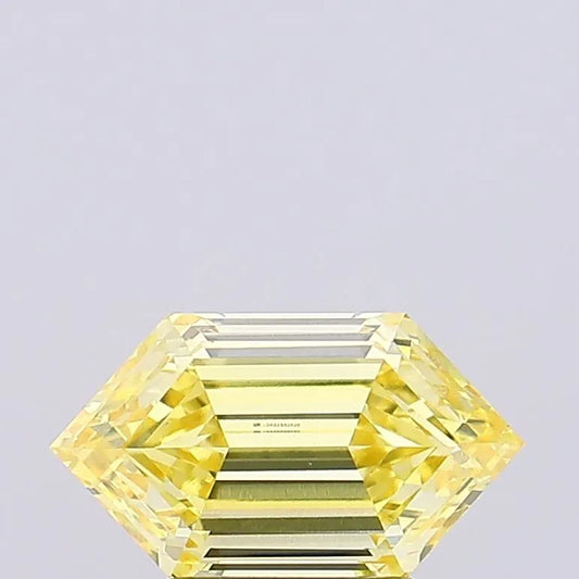 2.05ct Hexagonal Lab Grown Diamond (Colour Fancy Intense Yellow, Clarity VVS2, IGI Certified)