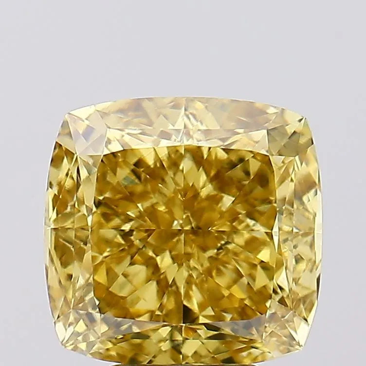 6.10ct Cushion modified Lab Grown Diamond (Colour Fancy Vivid Yellow, Clarity VS1, IGI Certified)