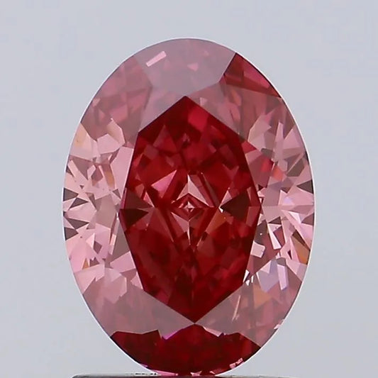 1.90ct Oval Lab Grown Diamond (Colour Fancy Vivid Pink, Clarity VS1, IGI Certified)