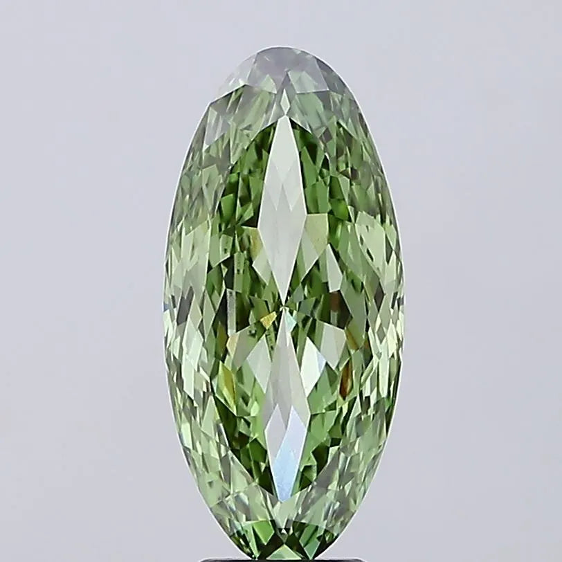 5.08ct Oval Lab Grown Diamond (Colour Fancy Vivid Green, Clarity VVS2, IGI Certified)