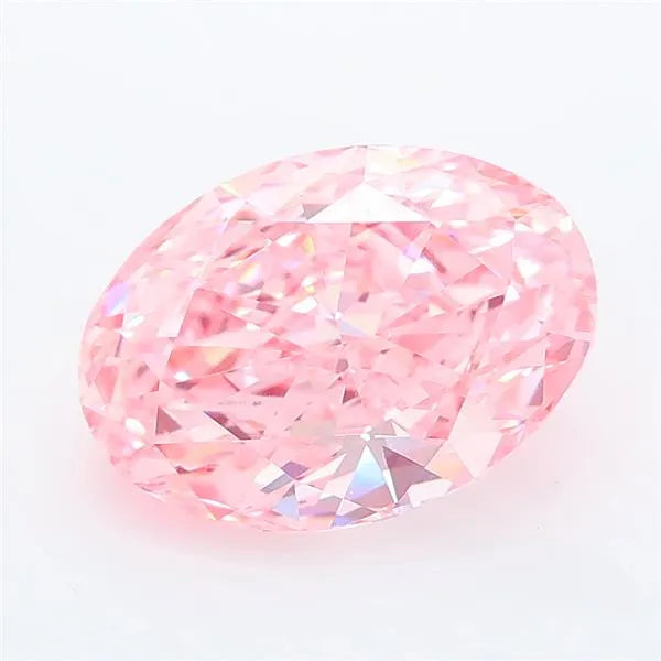 2.82ct Oval Lab Grown Diamond (Colour Fancy Vivid Pink, Clarity VVS2, IGI Certified)