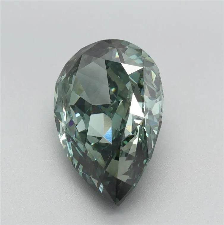 3.52ct Pear Lab Grown Diamond (Colour Fancy Intense Green, Clarity VS1, IGI Certified)
