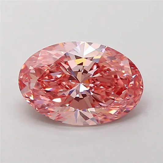 2.39ct Oval Lab Grown Diamond (Colour Fancy Vivid Pink, Clarity VVS2, IGI Certified)