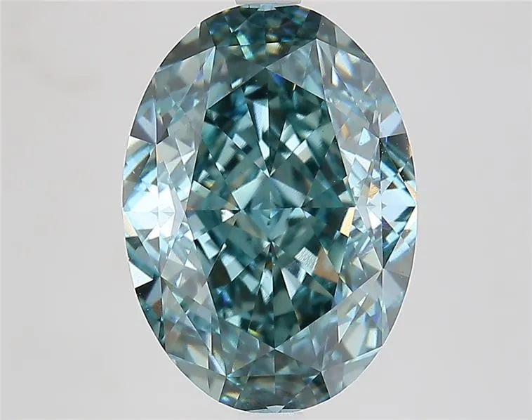 6.52ct Oval Lab Grown Diamond (Colour Fancy Vivid Blue, Clarity VVS2, IGI Certified)