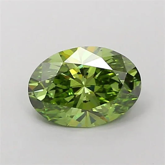 1.53ct Oval Lab Grown Diamond (Colour Fancy Vivid Green, Clarity VS1, IGI Certified)