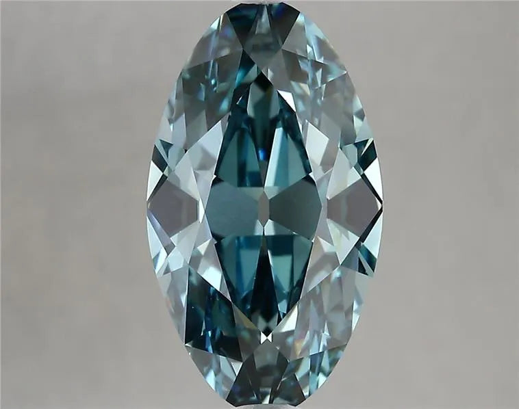 4.16ct Oval Lab Grown Diamond (Colour Fancy Vivid Blue, Clarity VVS2, IGI Certified)