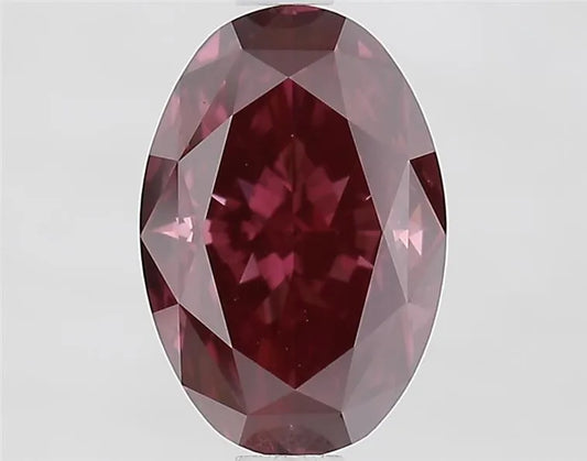 1.84ct Oval Lab Grown Diamond (Colour Fancy Deep Pink, Clarity VVS2, IGI Certified)