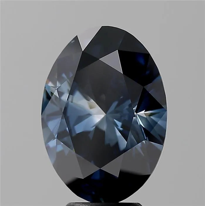 5.03ct Oval Lab Grown Diamond (Colour Fancy Deep Blue, Clarity VS1, IGI Certified)