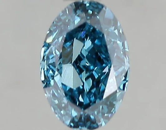 1.00ct Oval Lab Grown Diamond (Colour Fancy Vivid Blue, Clarity VS1, IGI Certified)