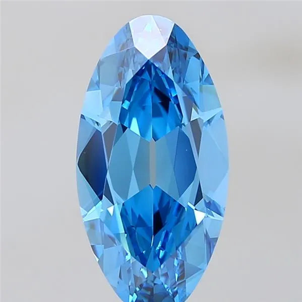 3.01ct Oval Lab Grown Diamond (Colour Fancy Vivid Blue, Clarity VVS2, IGI Certified)