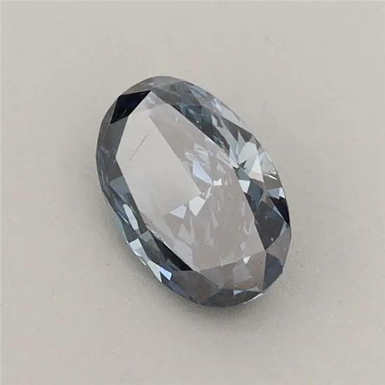 0.54ct Oval Lab Grown Diamond (Colour Fancy Deep Blue, Clarity SI1, IGI Certified)