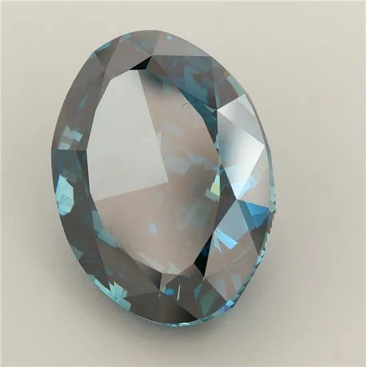 10.10ct Oval Lab Grown Diamond (Colour Fancy Deep Blue, Clarity VS1, IGI Certified)