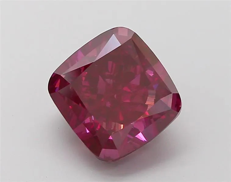 4.00ct Cushion modified Lab Grown Diamond (Colour Fancy Deep Pink, Clarity SI1, IGI Certified)