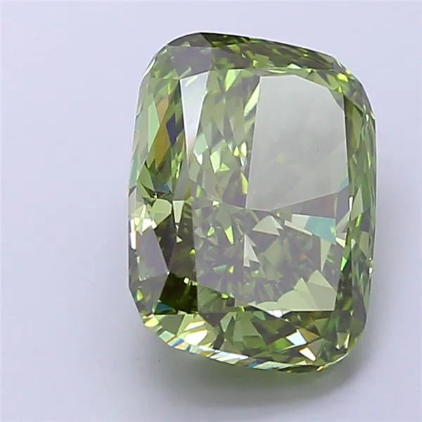 4.01ct Cushion brilliant Lab Grown Diamond (Colour Fancy Vivid Green, Clarity VVS2, IGI Certified)