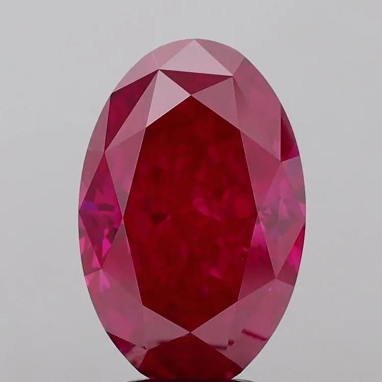 5.11ct Oval Lab Grown Diamond (Colour Fancy Vivid Pink, Clarity VS1, IGI Certified)