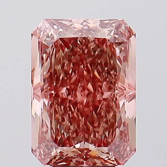 6.17ct Radiant Lab Grown Diamond (Colour Fancy Vivid Brown Pink, Clarity VVS2, IGI Certified)