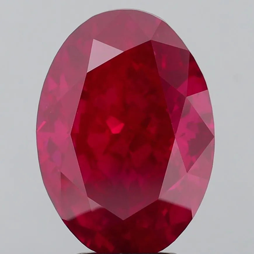 6.18ct Oval Lab Grown Diamond (Colour Fancy Deep Pink, Clarity VS2, IGI Certified)