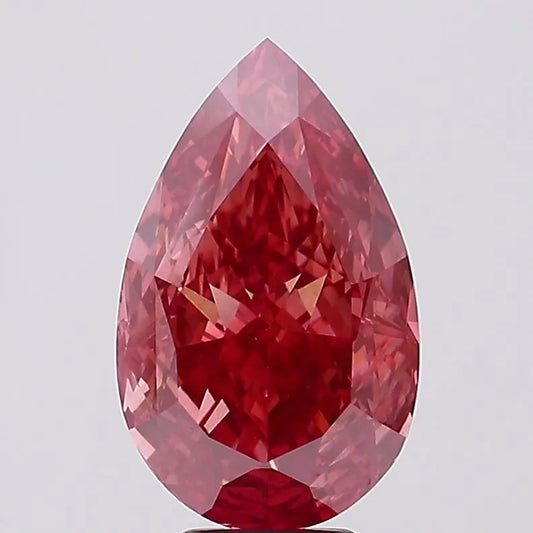 7.07ct Pear Lab Grown Diamond (Colour Fancy Vivid Pink, Clarity VS1, IGI Certified)