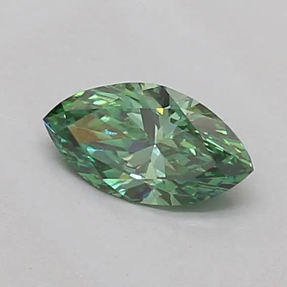 0.34ct Marquise Lab Grown Diamond (Colour Fancy Vivid Green, Clarity VS1, IGI Certified)